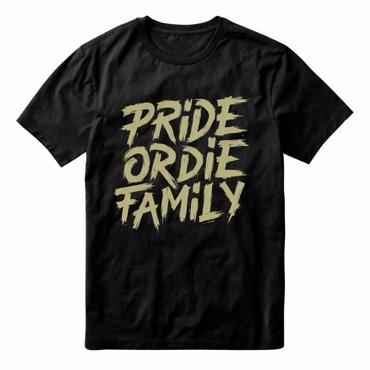 PRiDEorDiE Family v2 T-Shirt -black